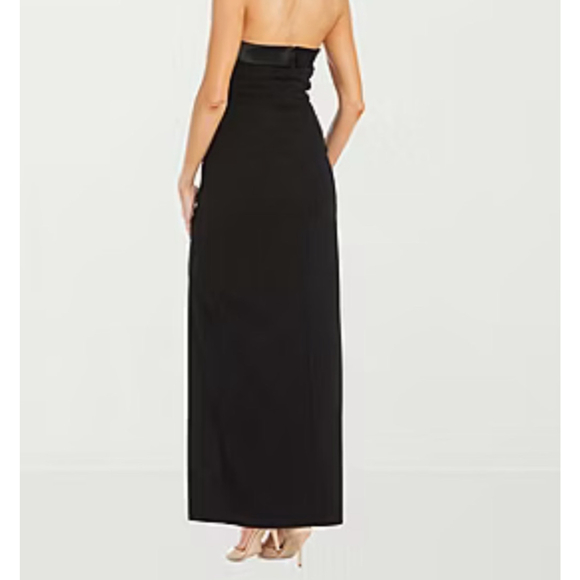 NWT Sophia Cristina Bow Womens Sleeveless Evening Gown Black Size 6 - Picture 2 of 6